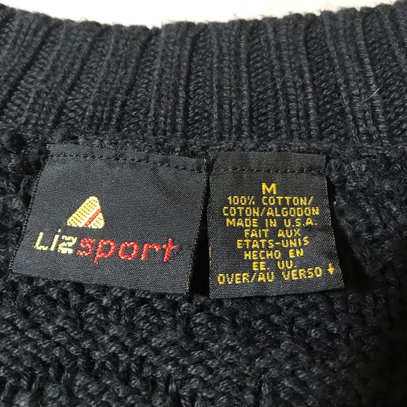 Brand=Lizsport Size=M                             Style=black knit turtle neck - Picture 2 of 4